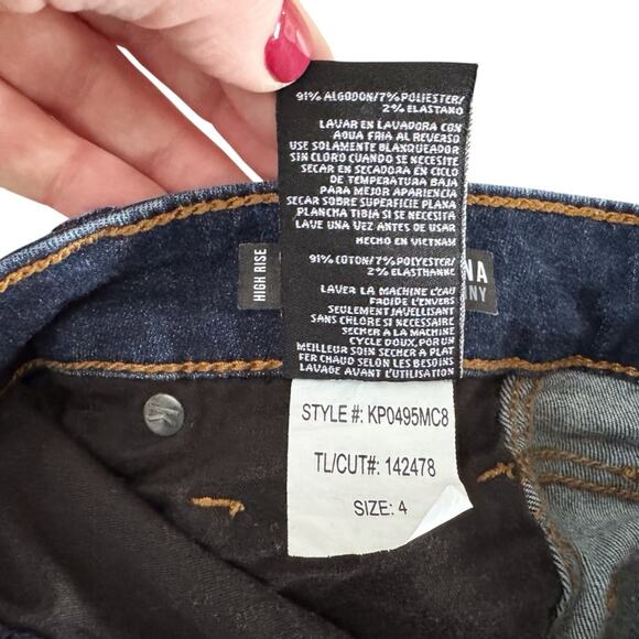 KUT Diana Fab Ab Skinny Jeans Women's Sz 4 Blue Dark Wash high rise Bodycon - Picture 5 of 14